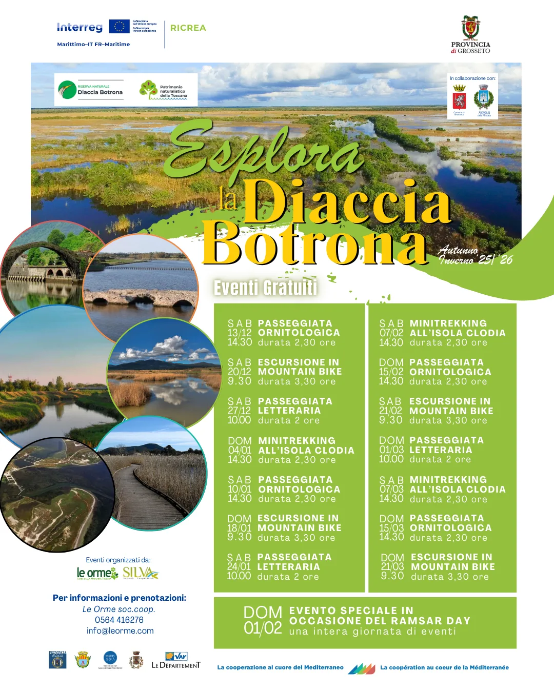 Esplora la Diaccia Botrona: escursioni ed eventi gratuiti tra natura e biodiversità