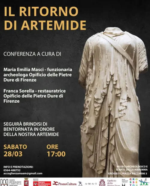 Ritorna Artemide: dopo il restauro a Firenze la statua torna al MAAM e si racconta al pubblico